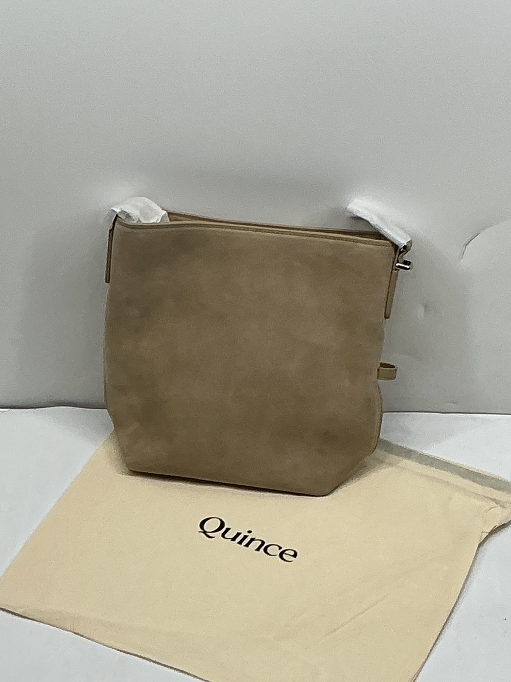 Italian Suede Bucket Crossbody